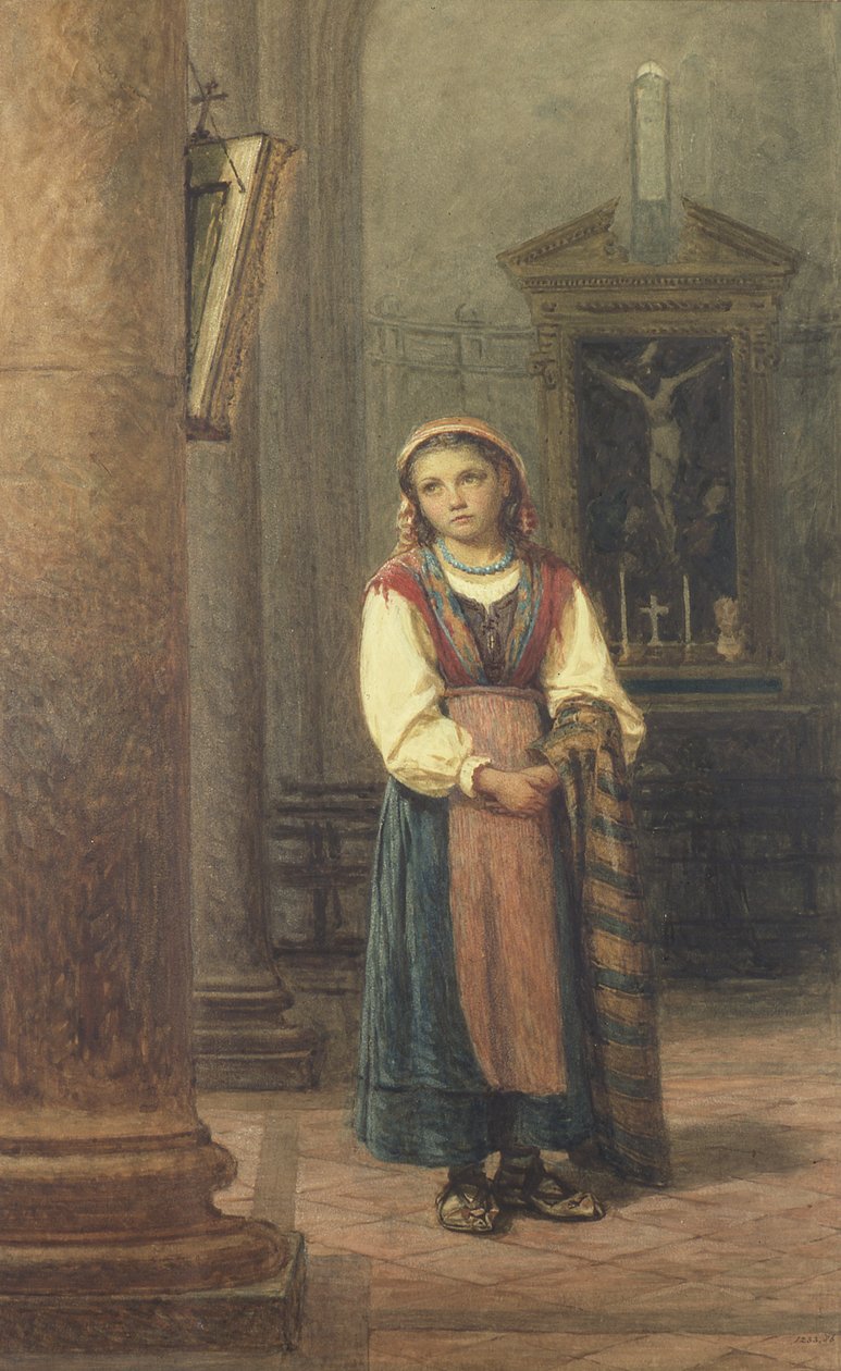 Italiensk jente i kirken av Edwin Bale