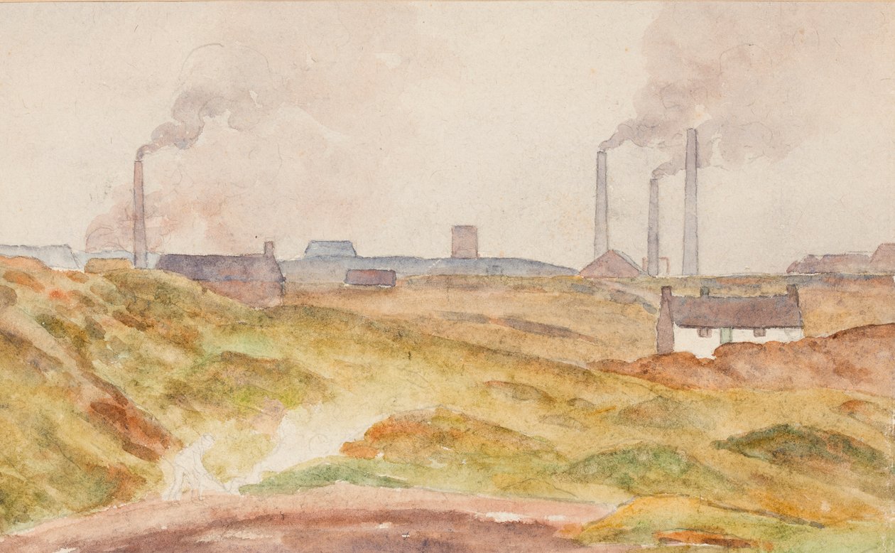 Cottage by the Heaps (akvarell på papir) av Edwin Butler Bayliss
