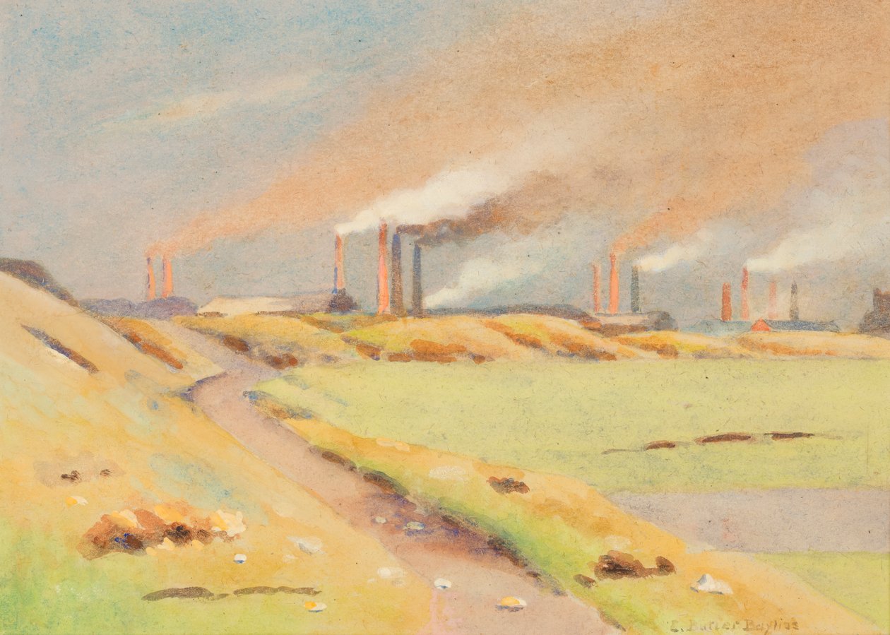 Skorsteinene (akvarell på papir) av Edwin Butler Bayliss