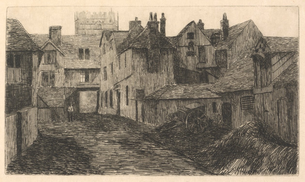 Bell Inn, Edmonton, bakoversikt - ytre forstad - nord av Edwin Edwards