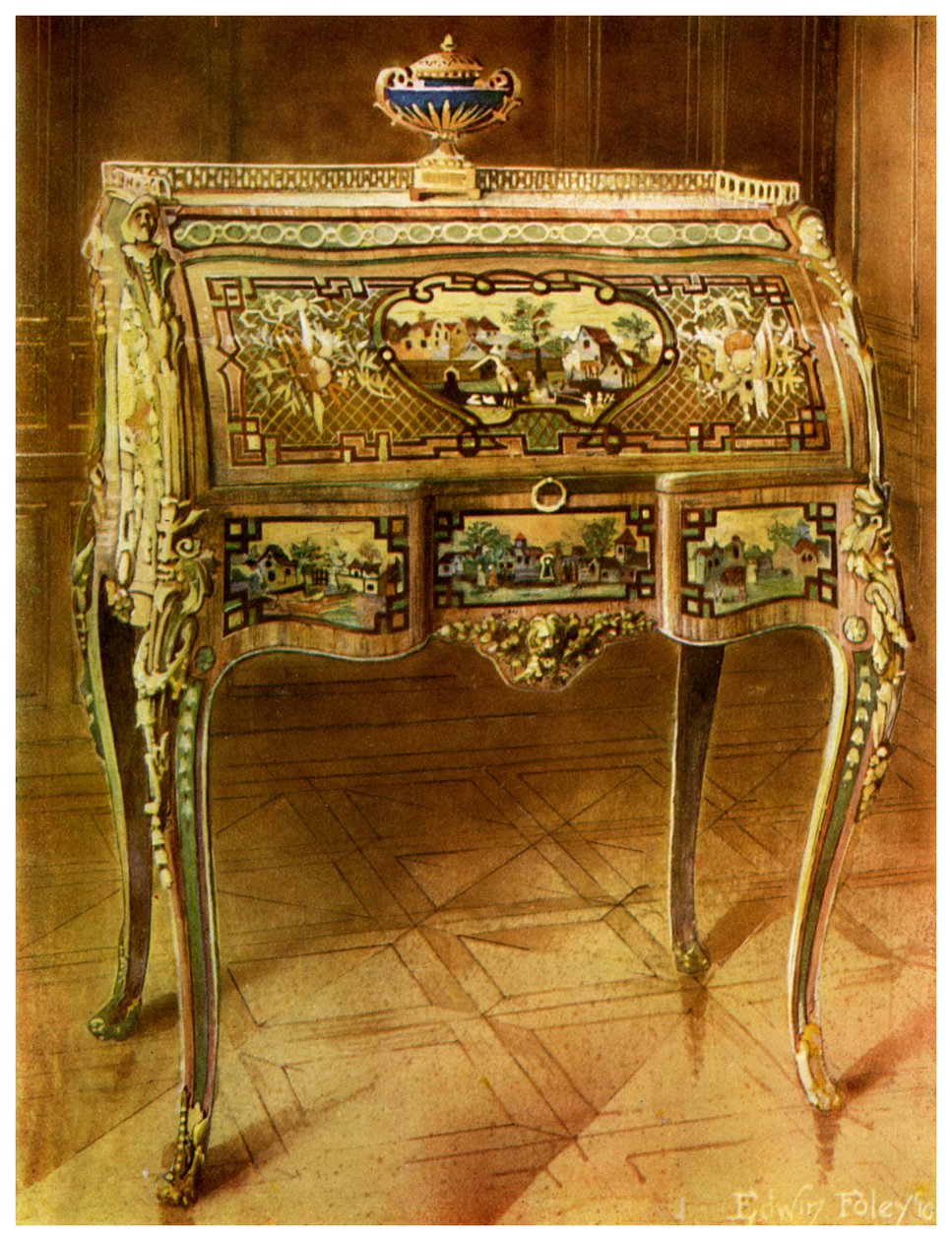 Escritoire a toilette, French, Victoria and Albert Museum, London, 1911-1912. av Edwin Foley
