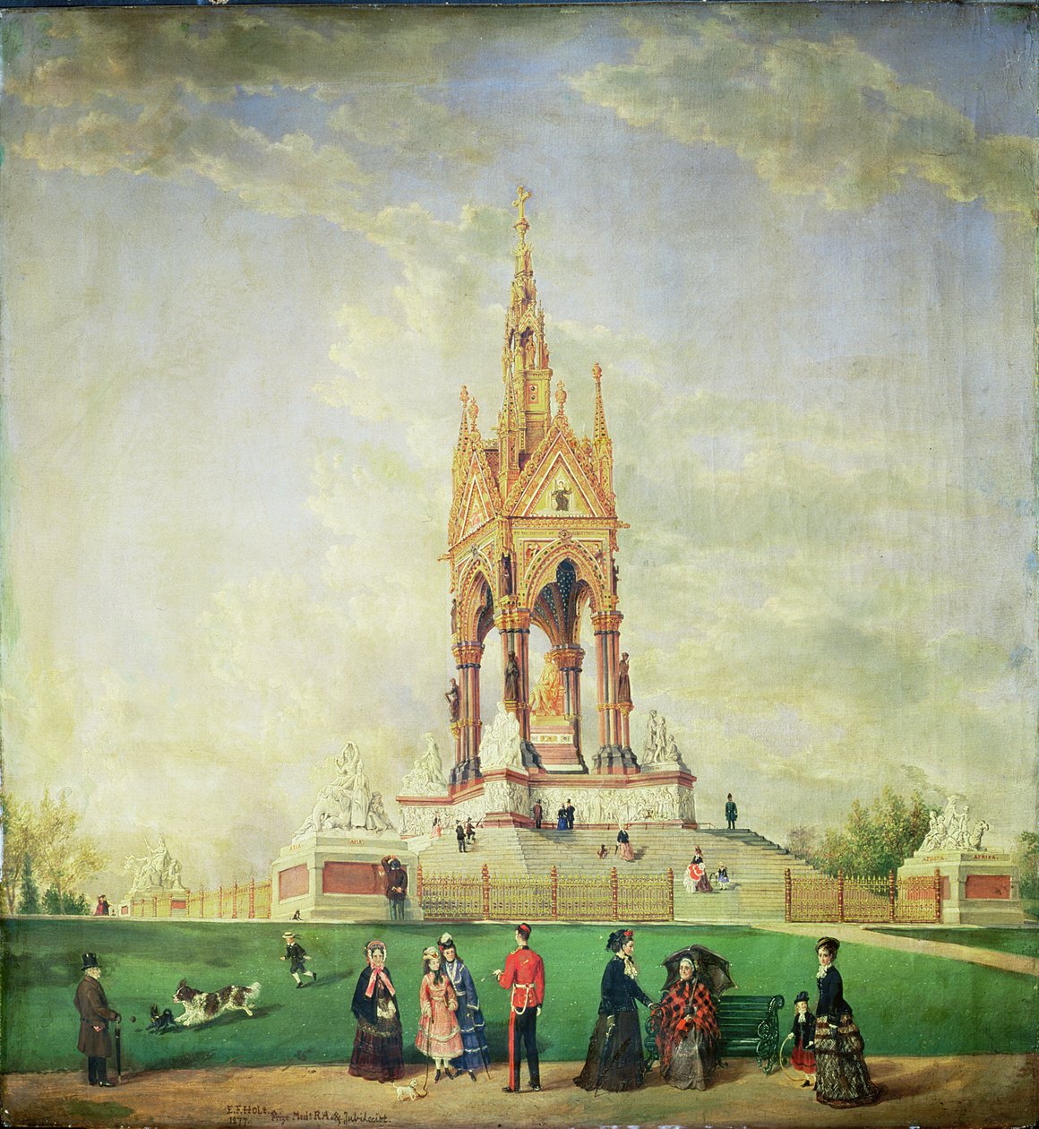 Albert Memorial, i London, 1887 av Edwin Frederick Holt