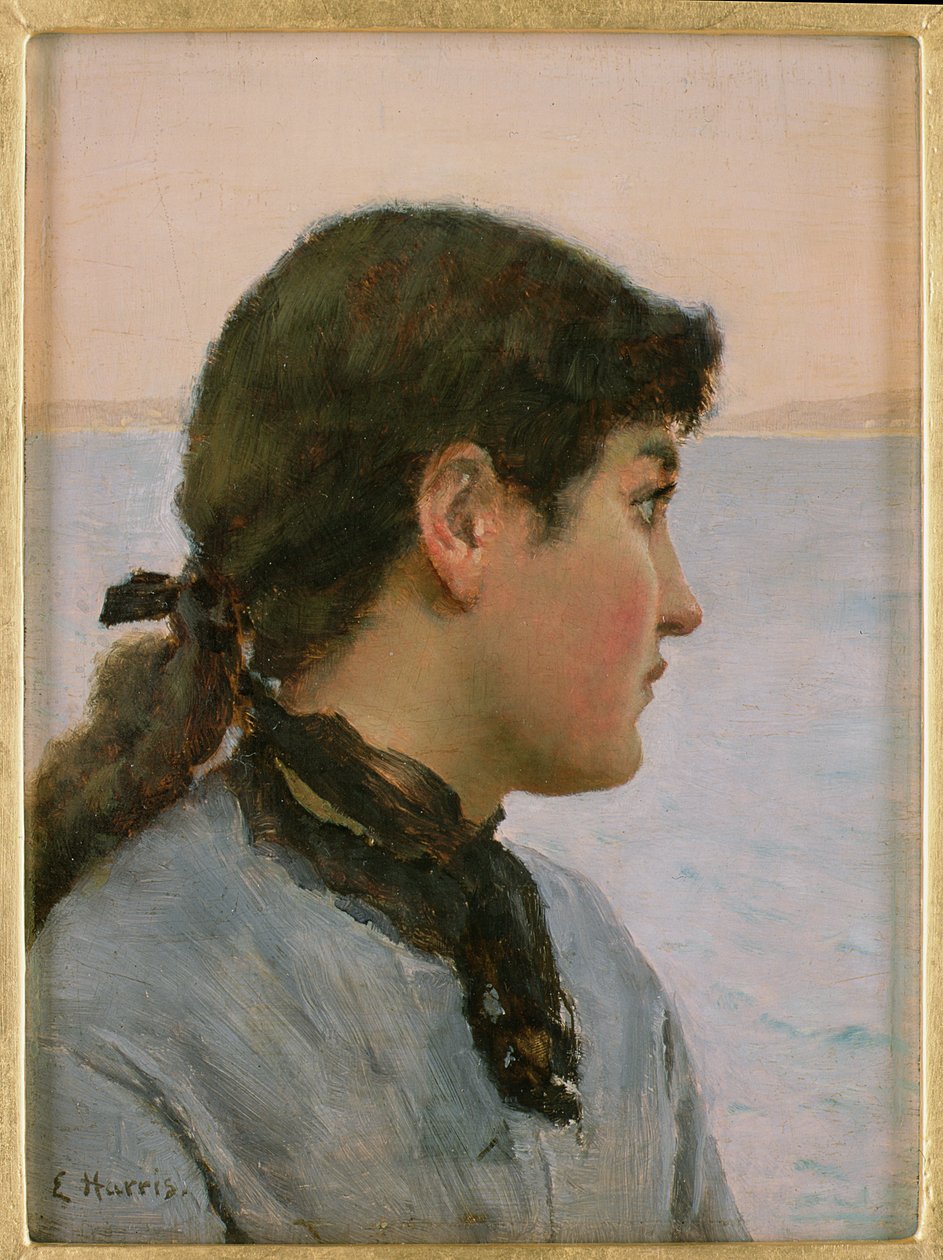En Fishergirl, Newlyn av Edwin Harris