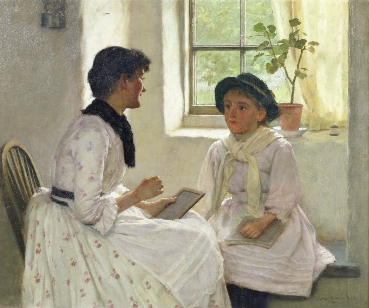 Leksjonen, 1889 av Edwin Harris