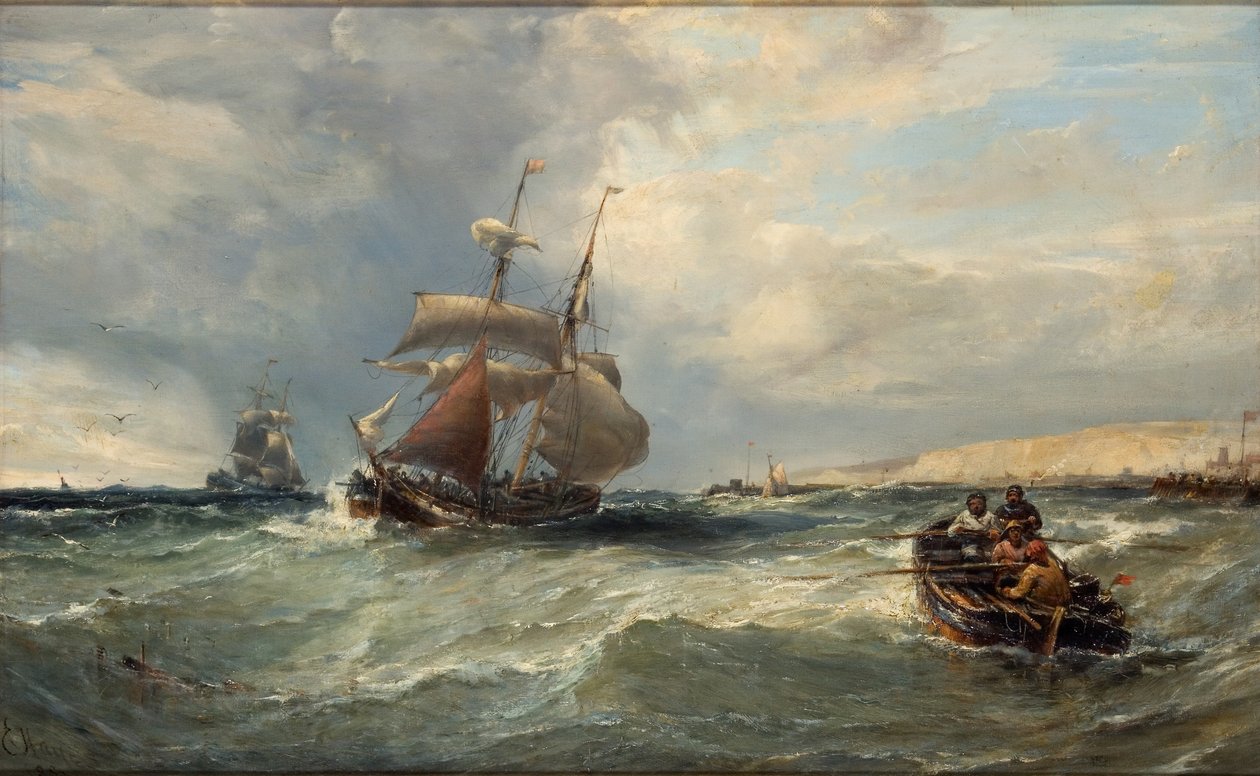 Brigantin utenfor Yarmouth av Edwin Hayes