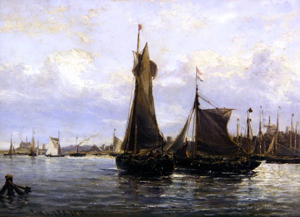 Gorleston havn, 1878 av Edwin Hayes