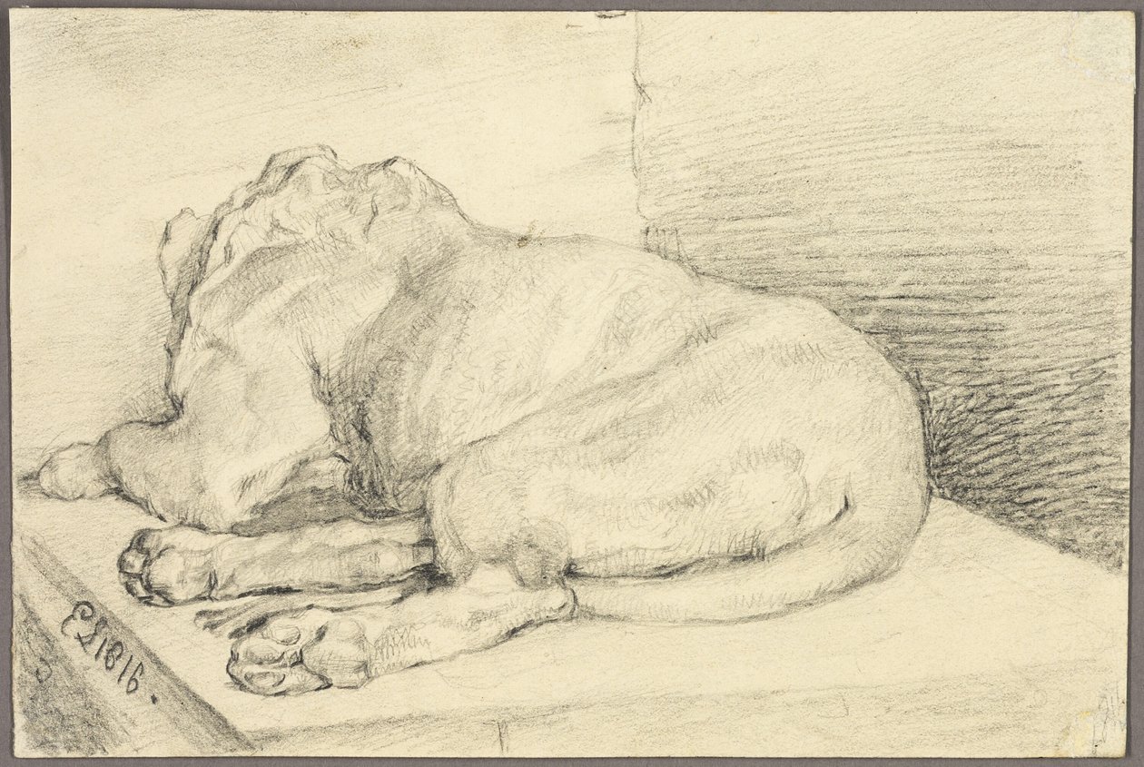 Liggende løve, bakfra av Edwin Henry Landseer