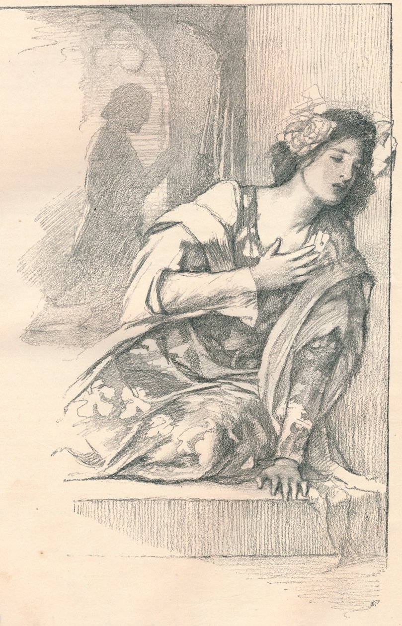 Del av illustrasjonen for Mrs Blashfields Parlour Plays, c1901 av Edwin Howland Blashfield