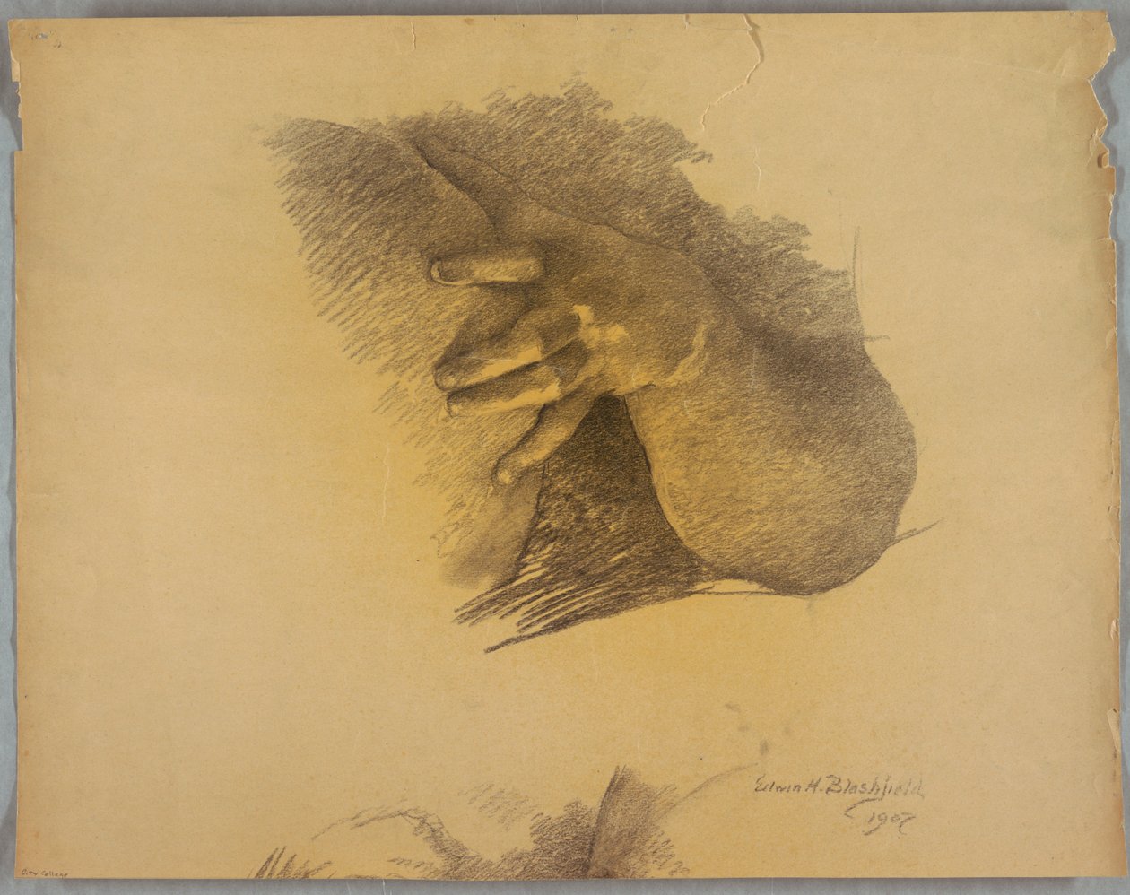 Studie av arm og hånd av Edwin Howland Blashfield
