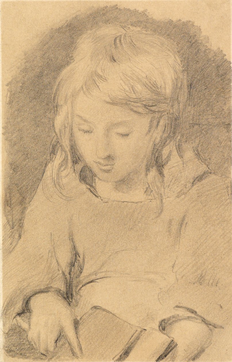 En ung jente som karder ull av Edwin Landseer