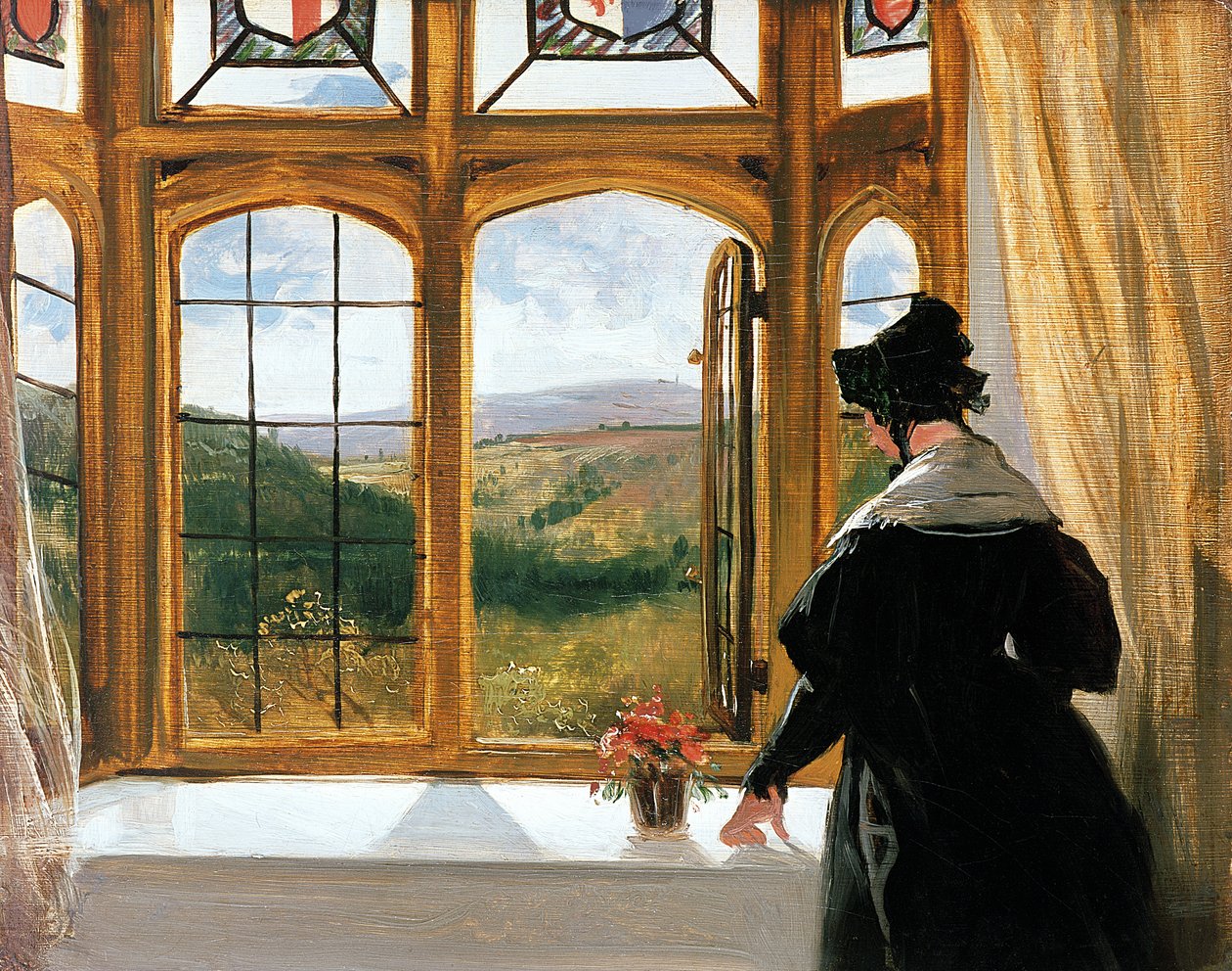 Hertuginnen av Abercorn ser ut av et vindu av Edwin Landseer