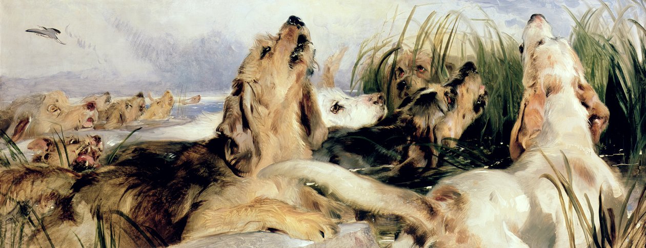 Otterhunder av Edwin Landseer