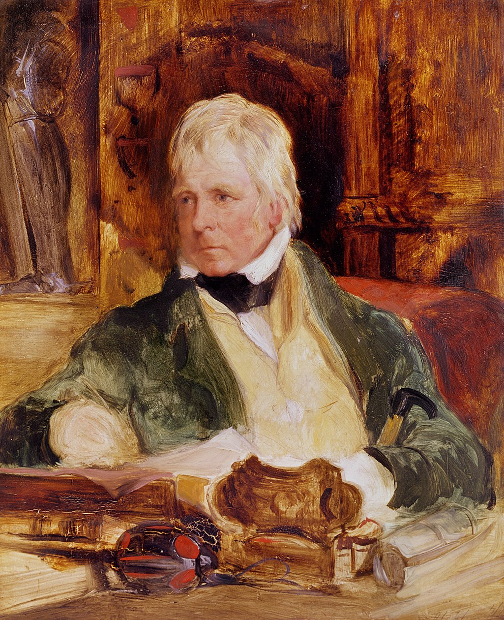 Portrett av Sir Walter Scott, ca. 1824 av Edwin Landseer