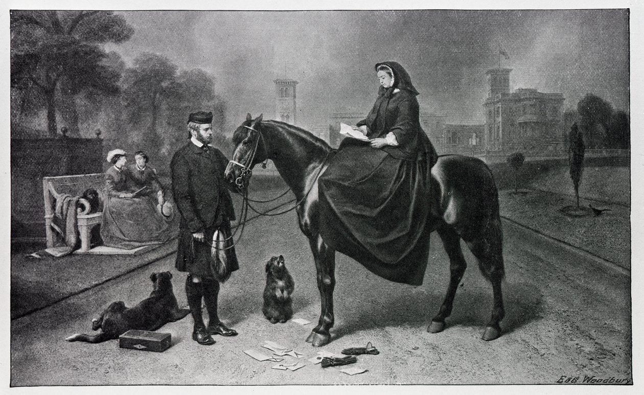 Dronning Victoria i Osborne, etter maleriet i 1865 av Edwin Landseer