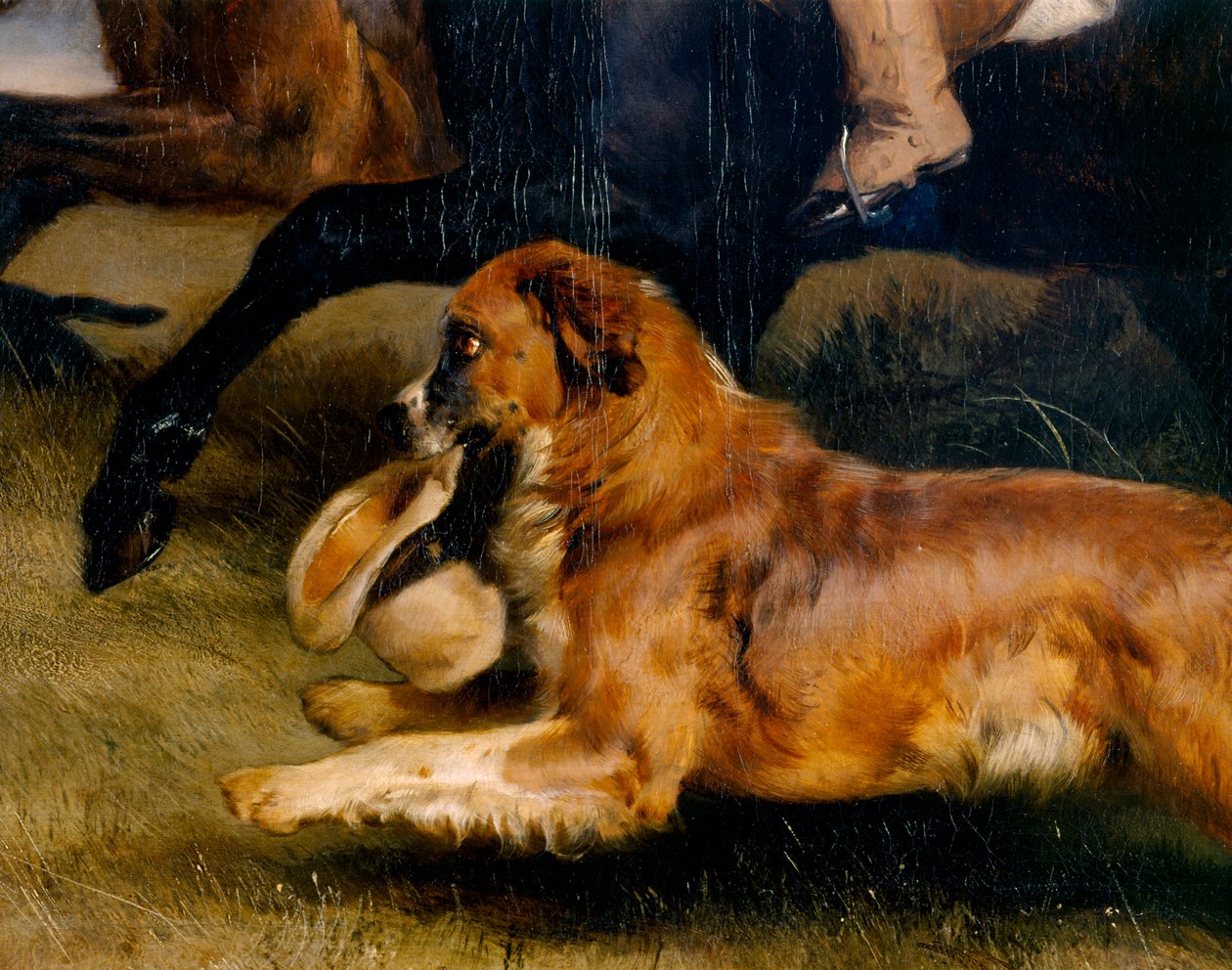 Løpende hund (detalj av 369433) (olje på panel) av Edwin Landseer