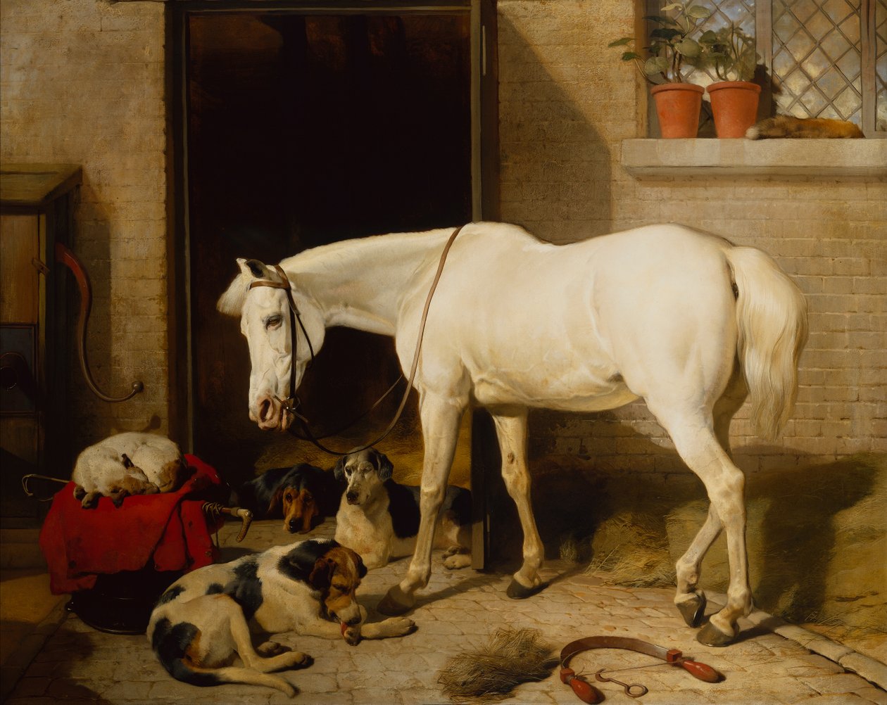Scarbro, an Old Cover Hack (olje på lerret) av Edwin Landseer
