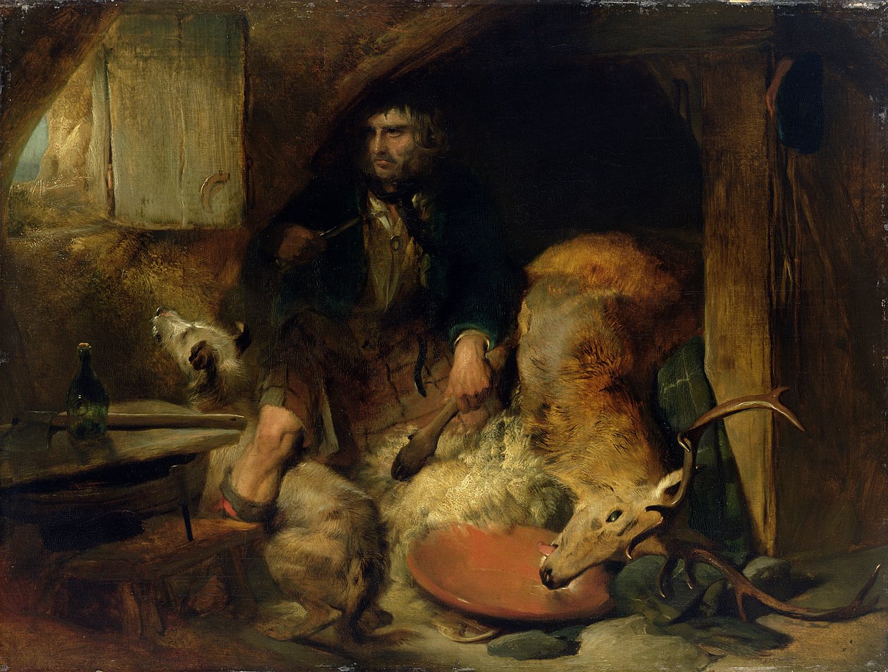 The Savage, ca. 1838 (olje på lerret lagt på panel) av Edwin Landseer