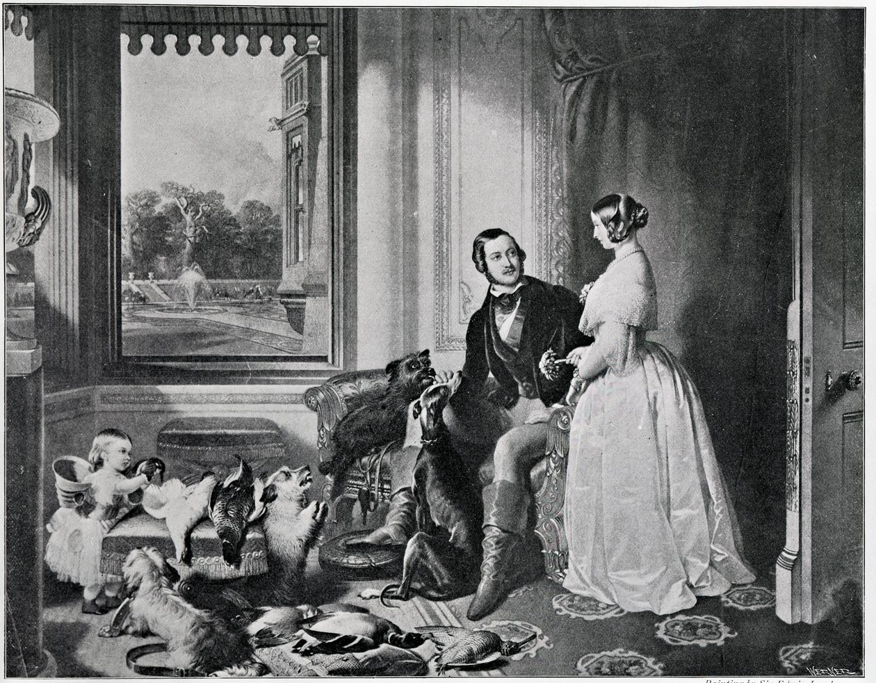 Windsor Castle i moderne tid, fra maleriet fra 1843 av Edwin Landseer