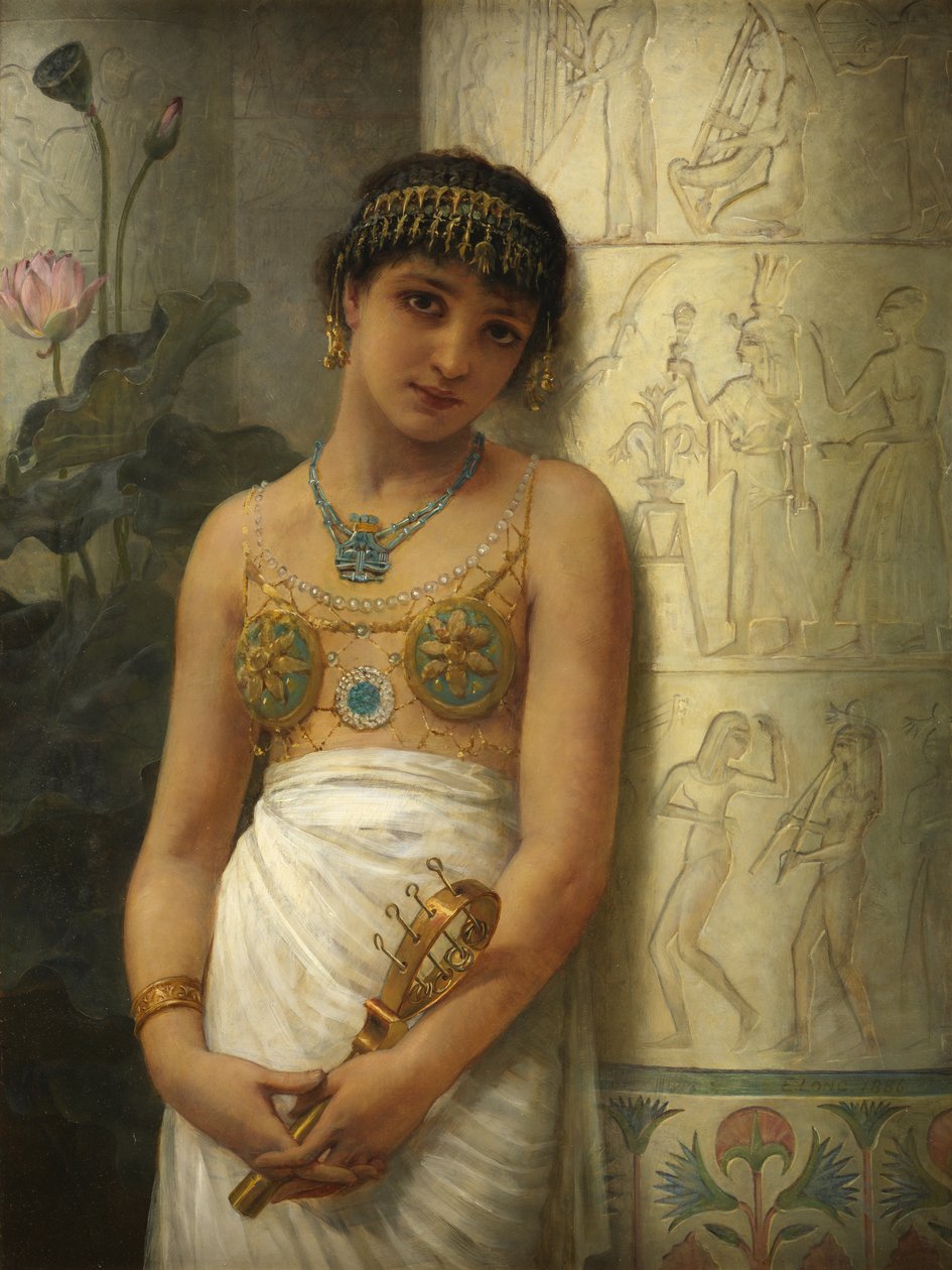 En egyptisk jente med et søster, 1886 av Edwin Longsden Long