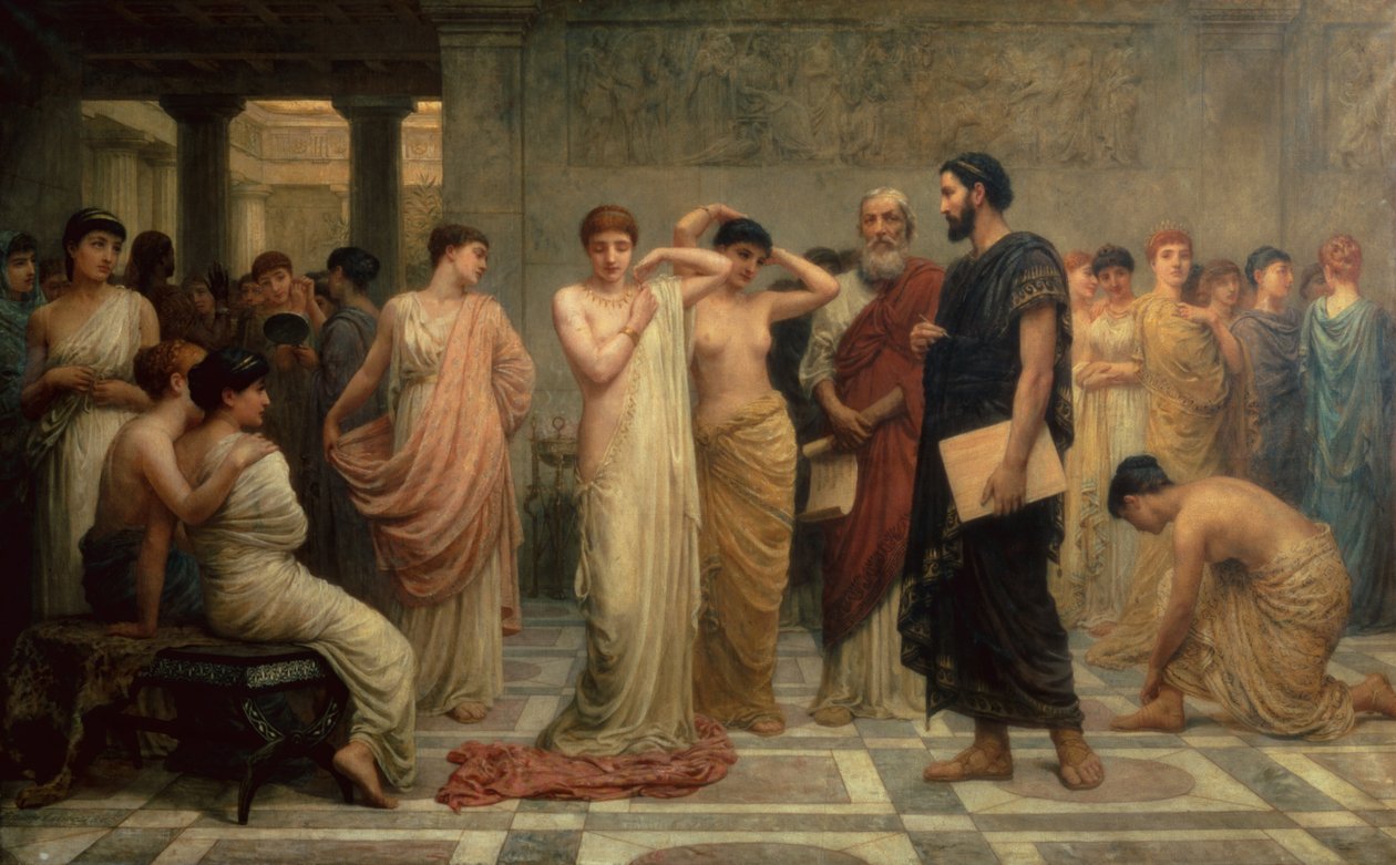 In Search of Beauty (olje på lerret) av Edwin Longsden Long