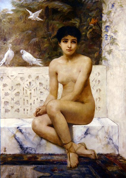 Klar for badet av Edwin Longsden Long
