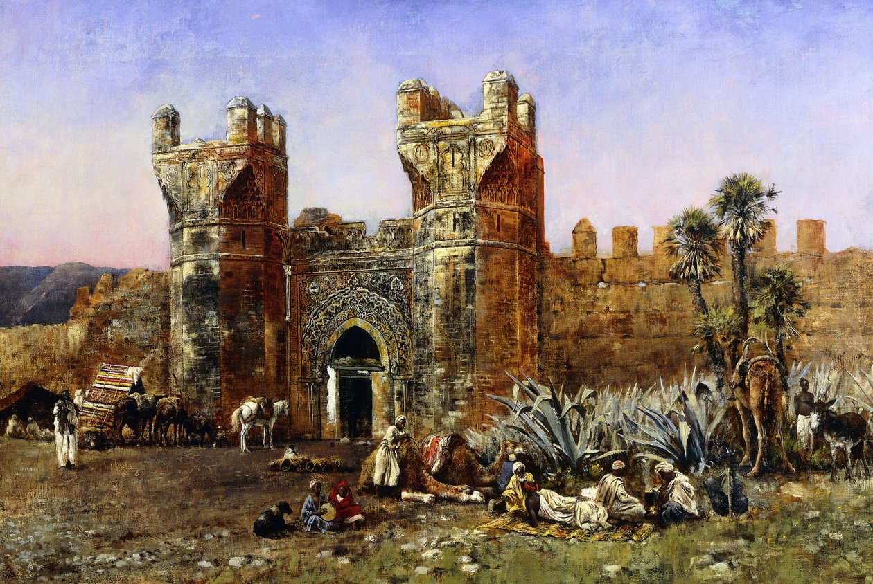 Ved porten til Shelah, fortid og nåtid, ca. 1878 av Edwin Lord Weeks
