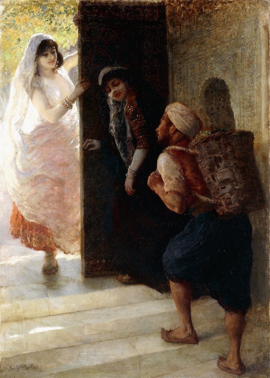 Tusen og én natt, Portieren av Bagdad, ca. 1900 av Edwin Lord Weeks