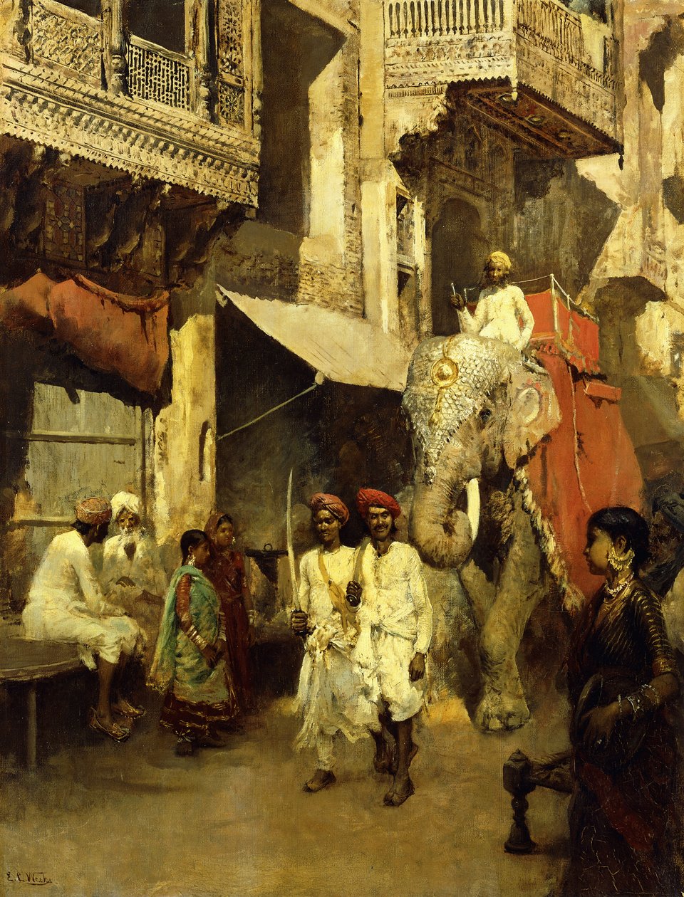 Promenade på en indisk gate, av Edwin Lord Weeks