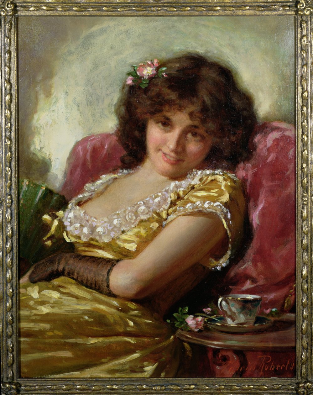 Portrett av en kvinne, ca. 1890 av Edwin Thomas Roberts