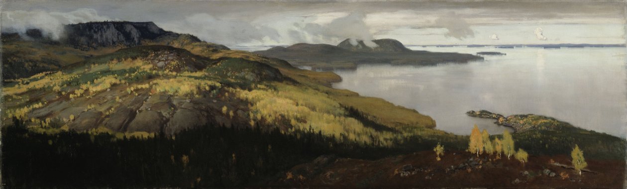 Høstlandskap ved Pielisjärvi-sjøen av Eero Järnefelt
