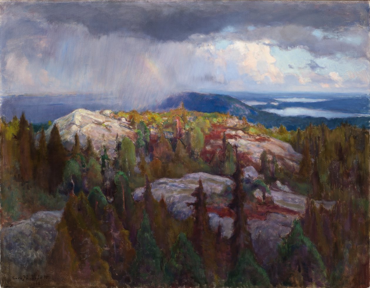 Landskap Landskap fra Koli, 1918 av Eero Järnefelt