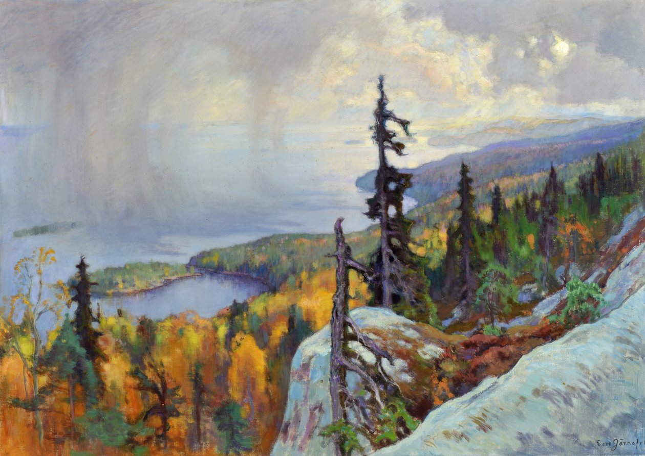 Landskap Landskap fra Koli, 1930 av Eero Järnefelt