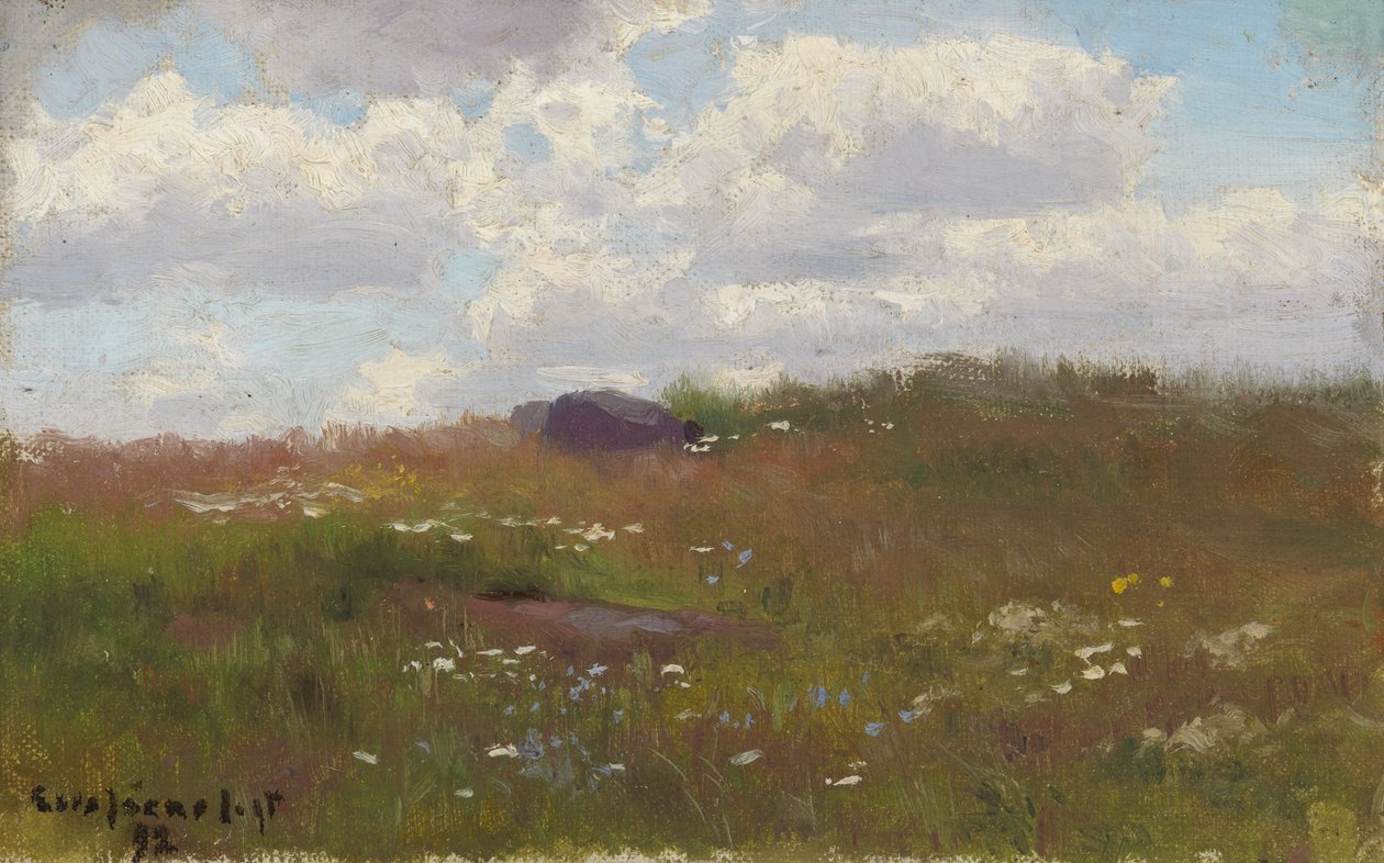 Eng med sommerblomster av Eero Järnefelt