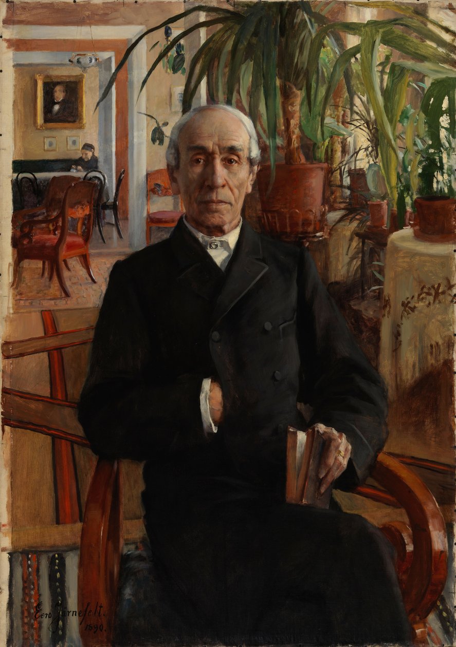 Portrett av baron Johan Philip Palmén, universitetets visekansler av Eero Järnefelt