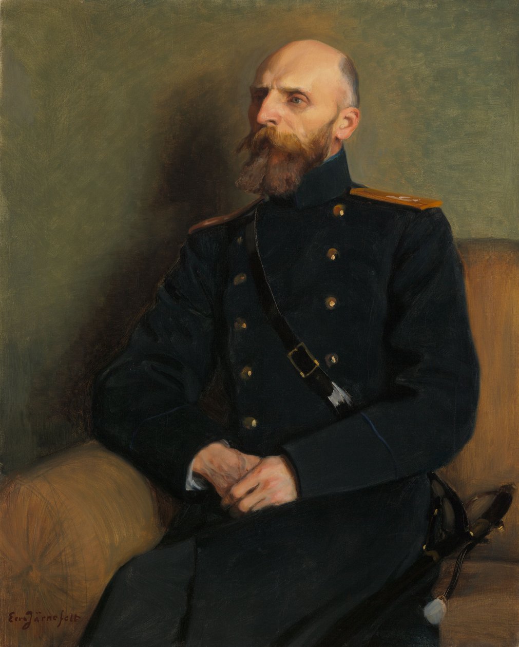 Portrett av oberst R. Schulman av Eero Järnefelt