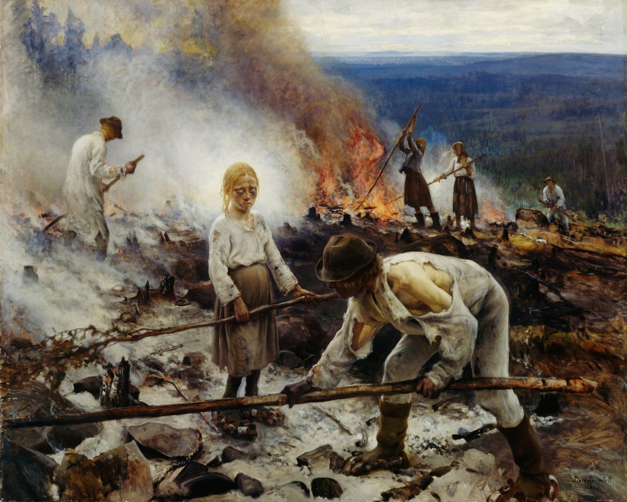 Under åket Burning the Brushwood av Eero Järnefelt