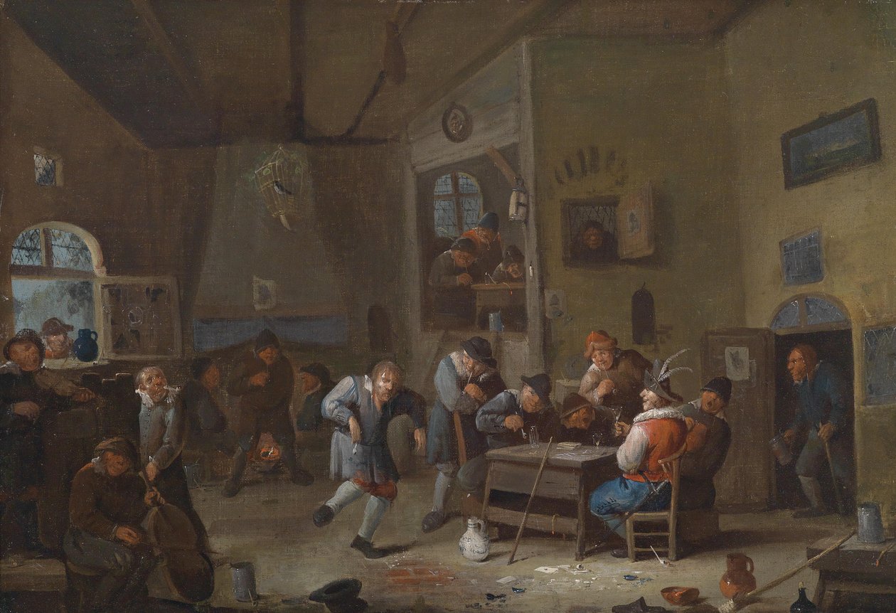 Innvendig i taverna av Egbert van the Elder Heemskerk