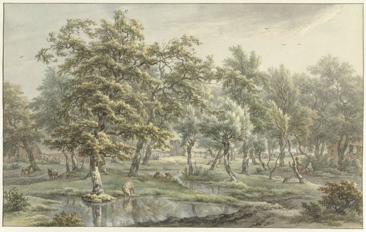 Landskap i Eext (Drenthe-provinsen) Face in the Eext (Drenthe) av Egbert van Drielst