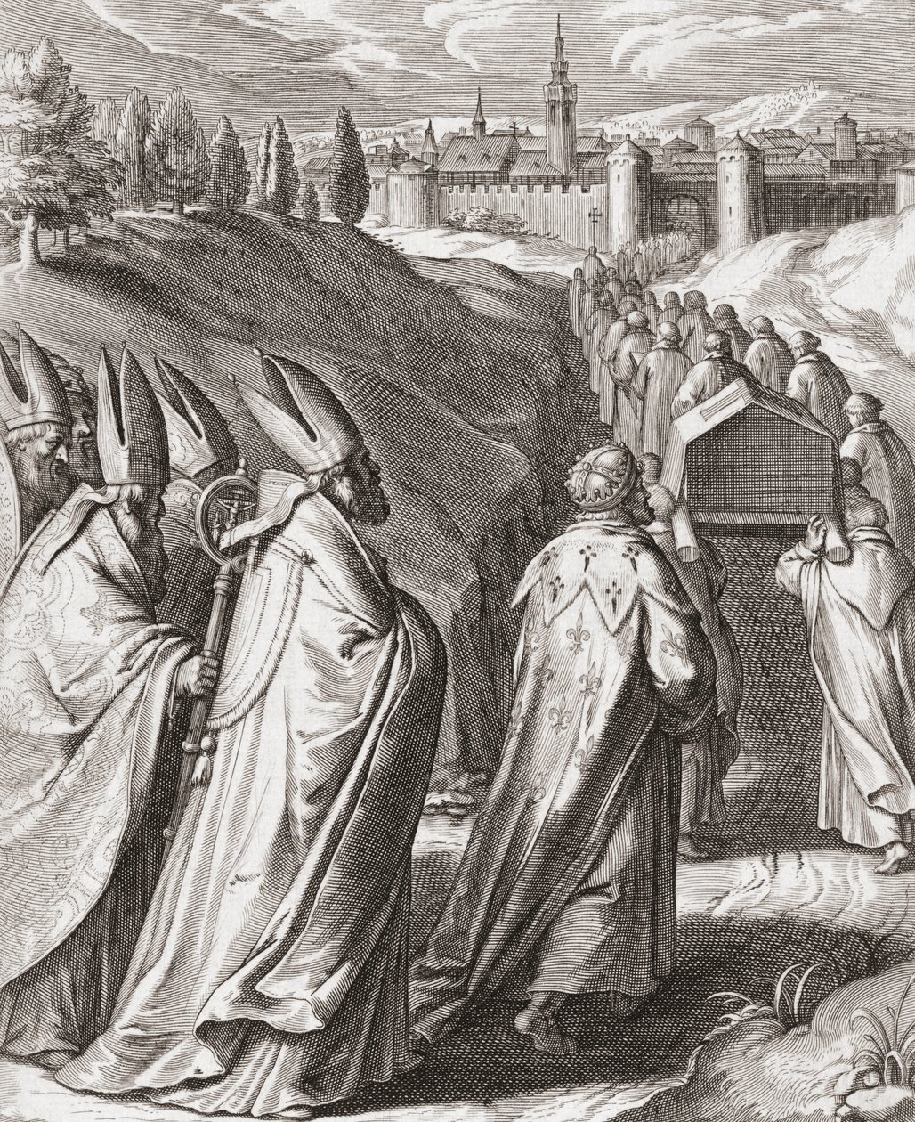 Begravelsesprosesjon av St Thomas Aquinas av Egbert van Panderen
