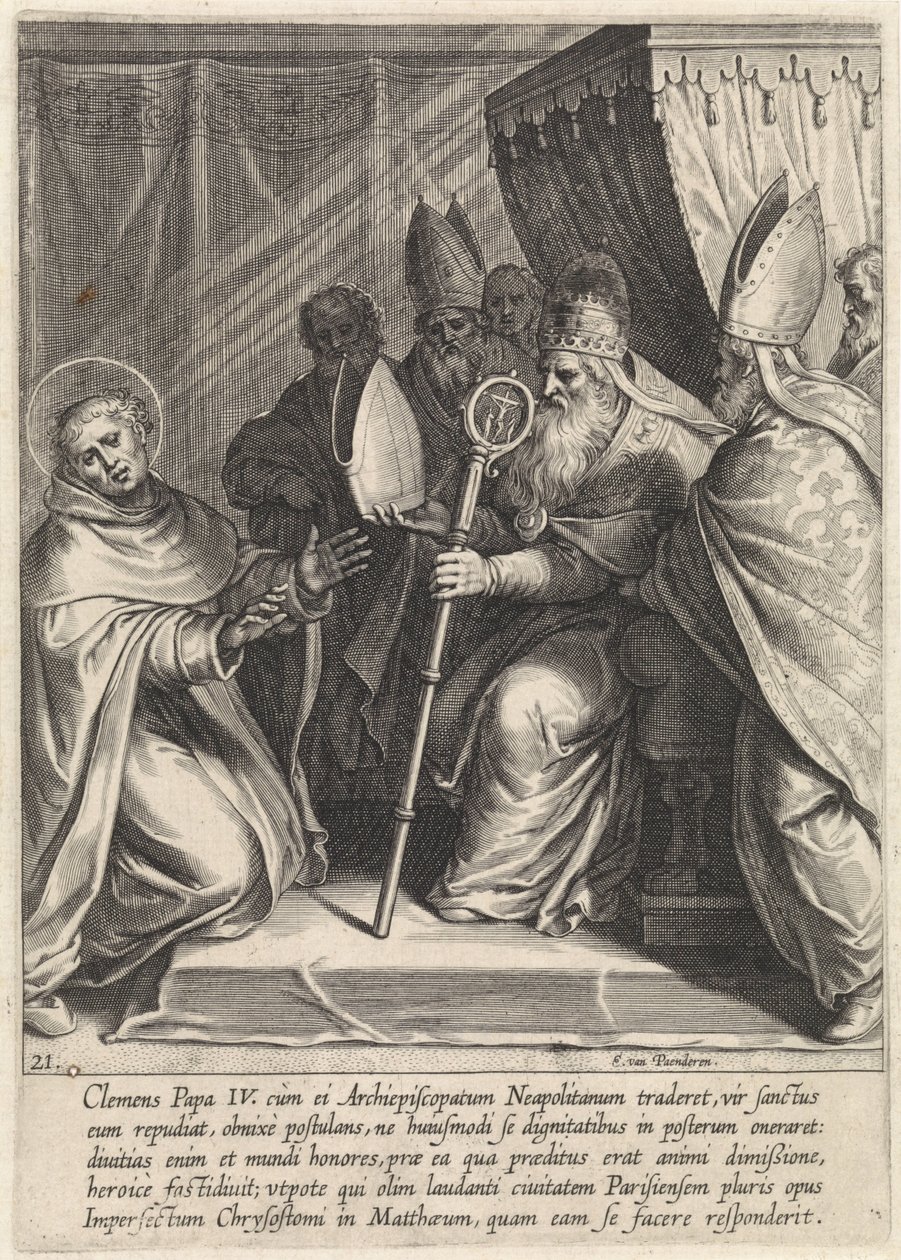 Thomas Aquinas nekter kontoret til erkebiskop av Napoli The Life of Saint Thomas Aquinas (serietittel) av Egbert van Panderen