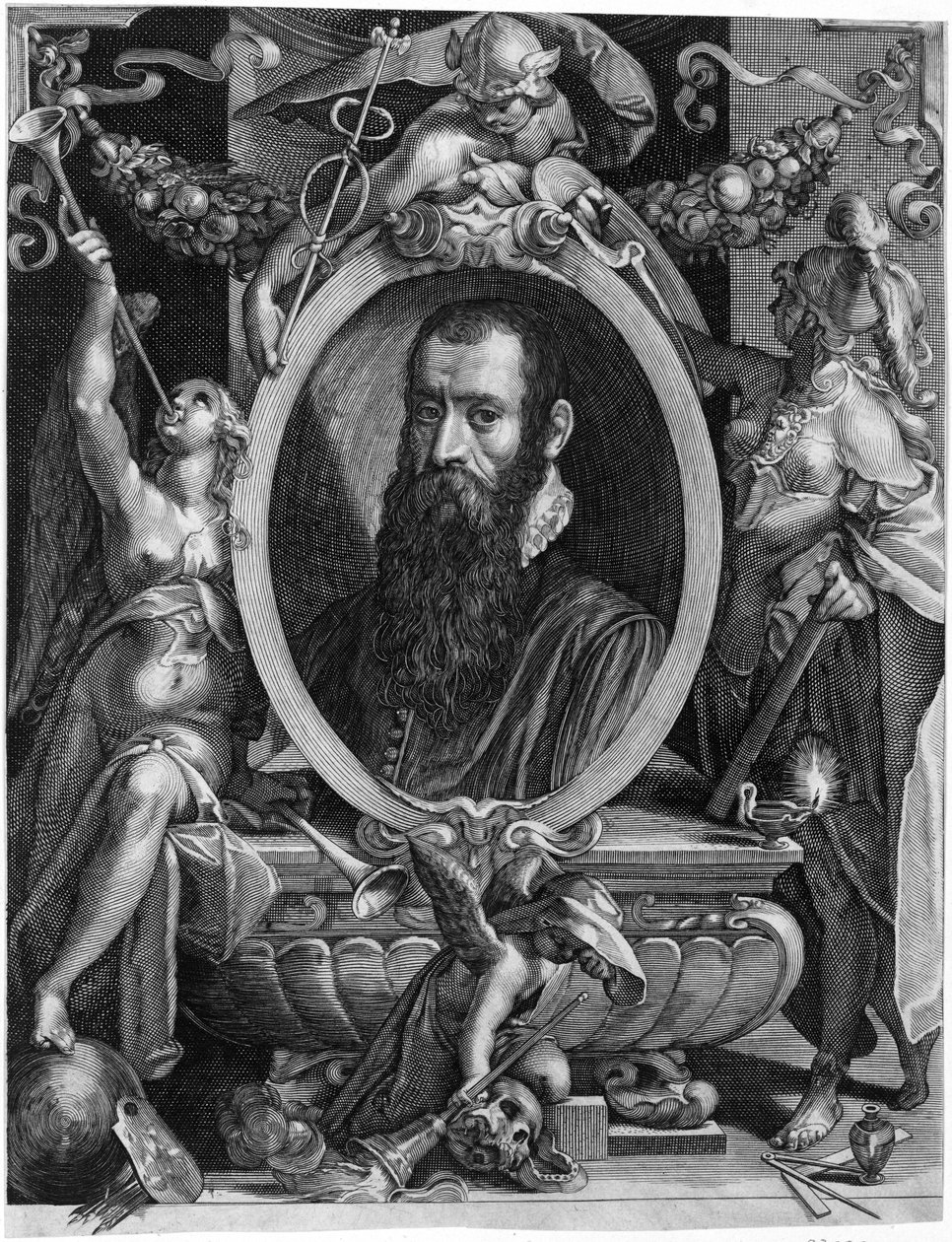 Avbildet person: Pieter Bruegel (I) av Aegidius Sadeler or Saedeler