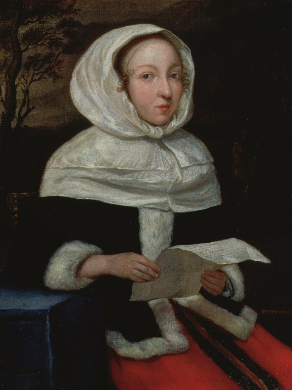 Portrett av en sittende dame som leser et brev av Eglon van der Neer