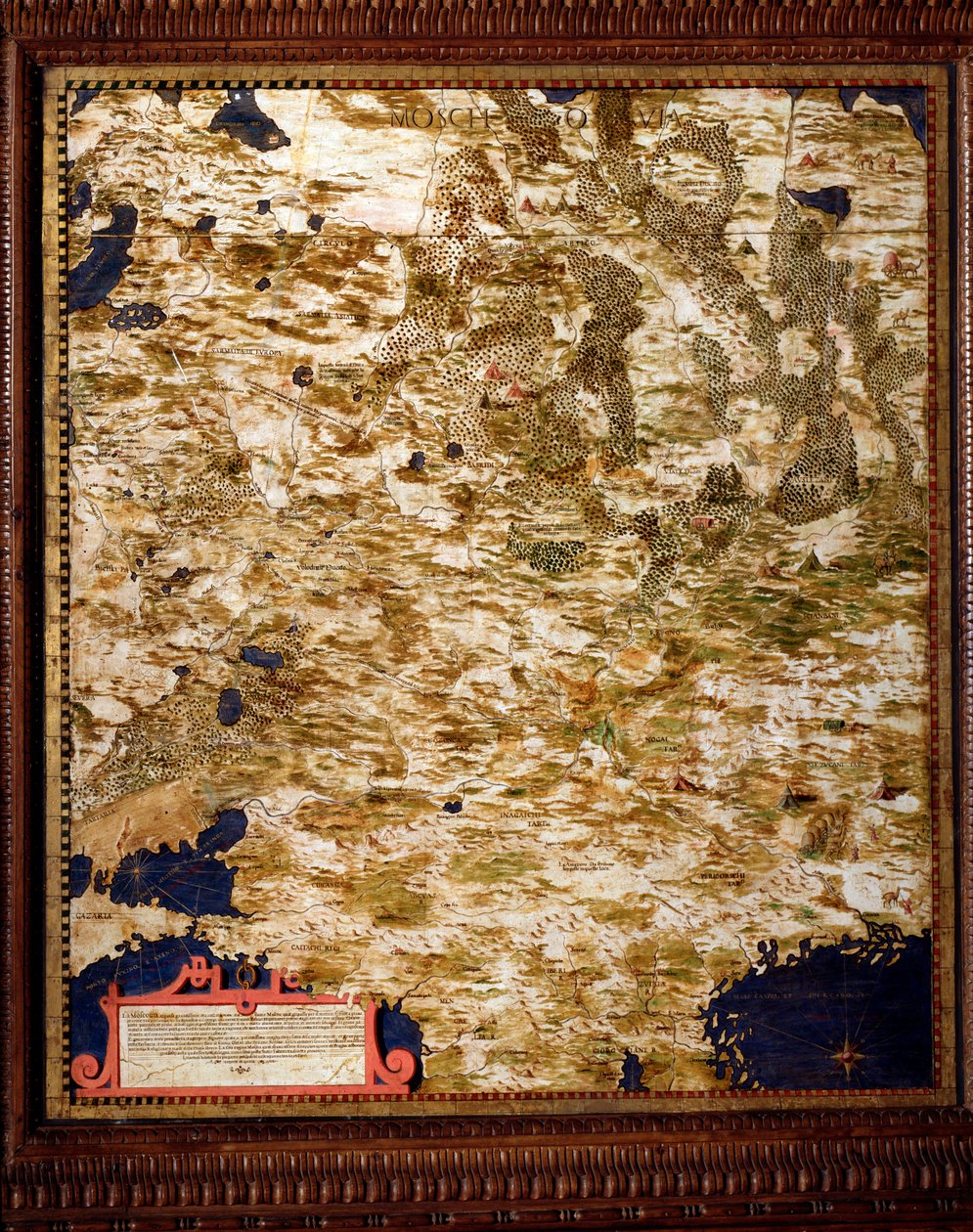 Moskva-regionen Kart av Egnazio Danti (1536-1586) matematiker, kosmograf og italiensk arkitekt. Rundt 1567. Firenze, Palazzo Vecchio, Sala del Mappamondo av Egnazio Danti