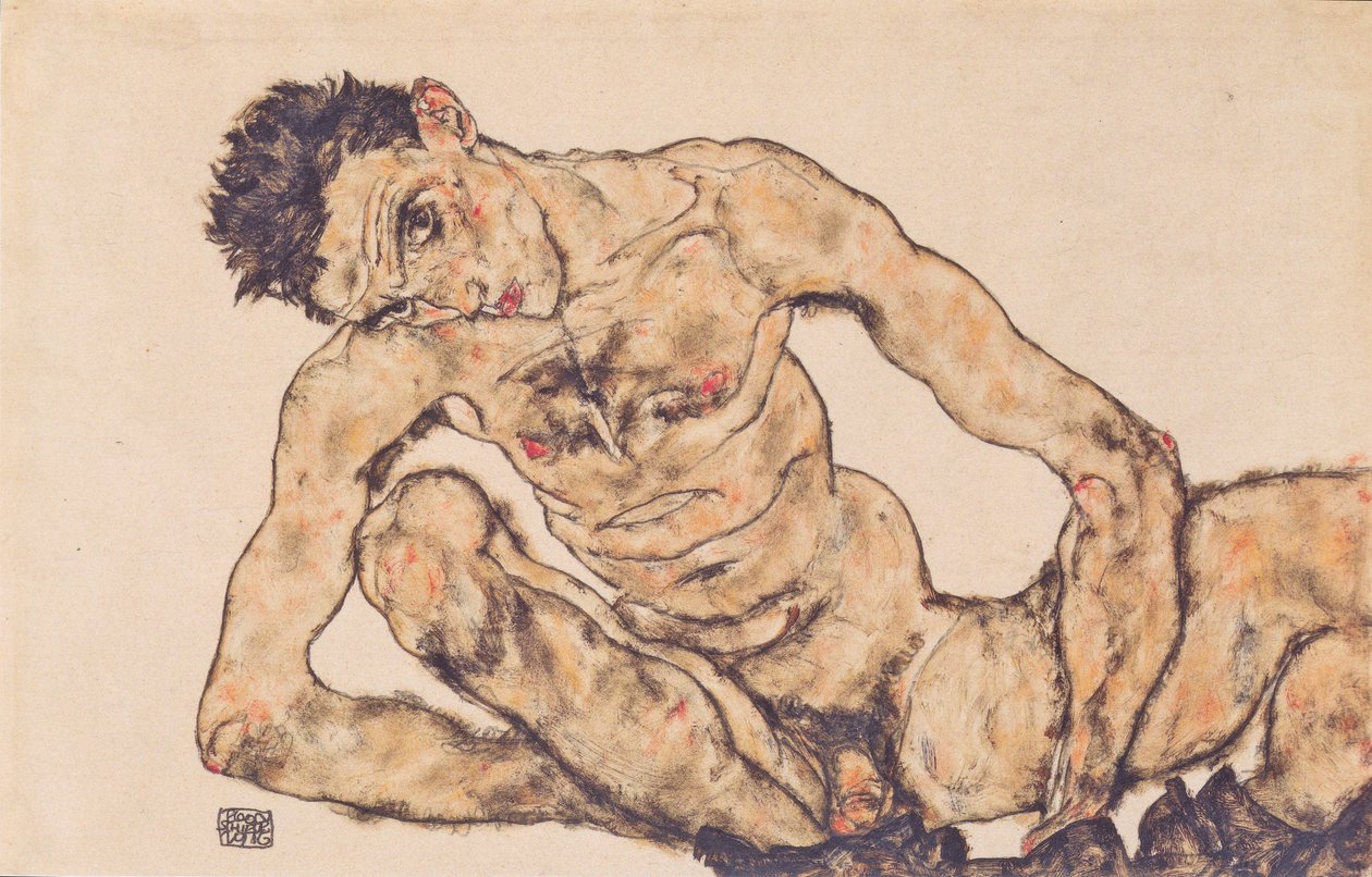 Aktselbstbildnis av Egon Schiele