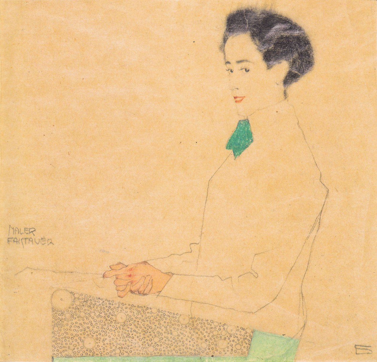 Portrett av maleren Anton Faistauer av Egon Schiele