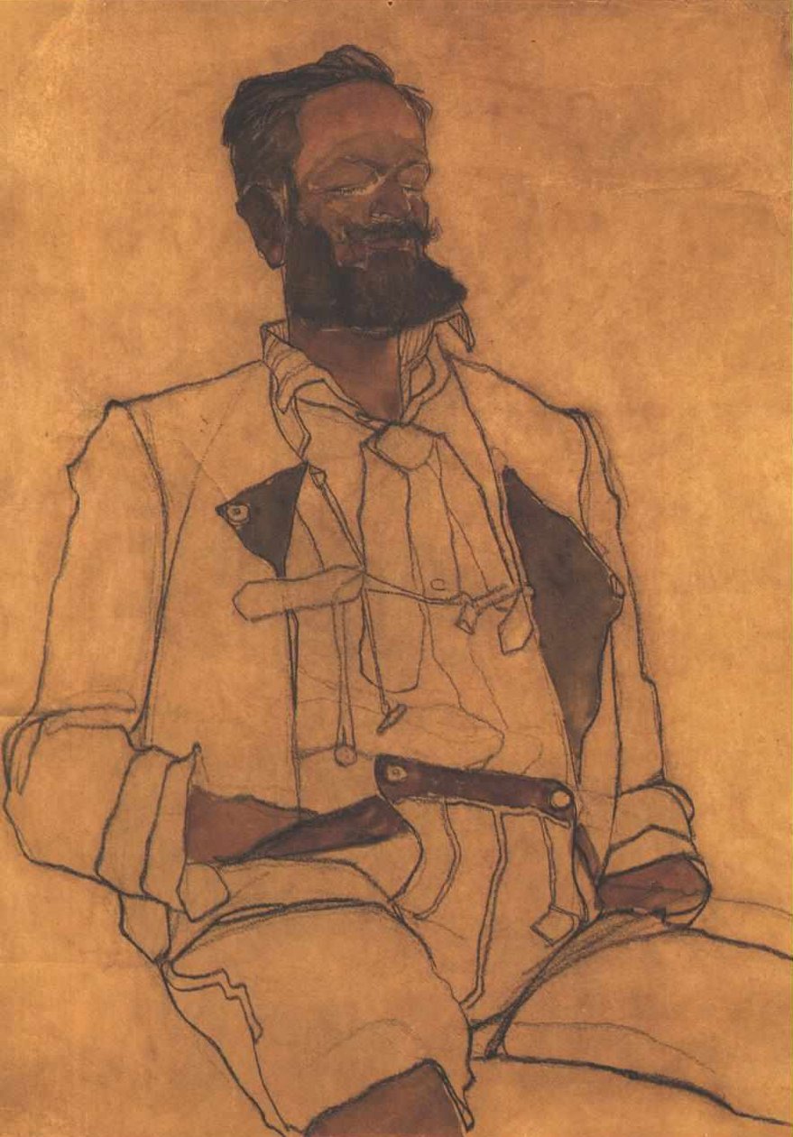 Portrett av en herre av Egon Schiele