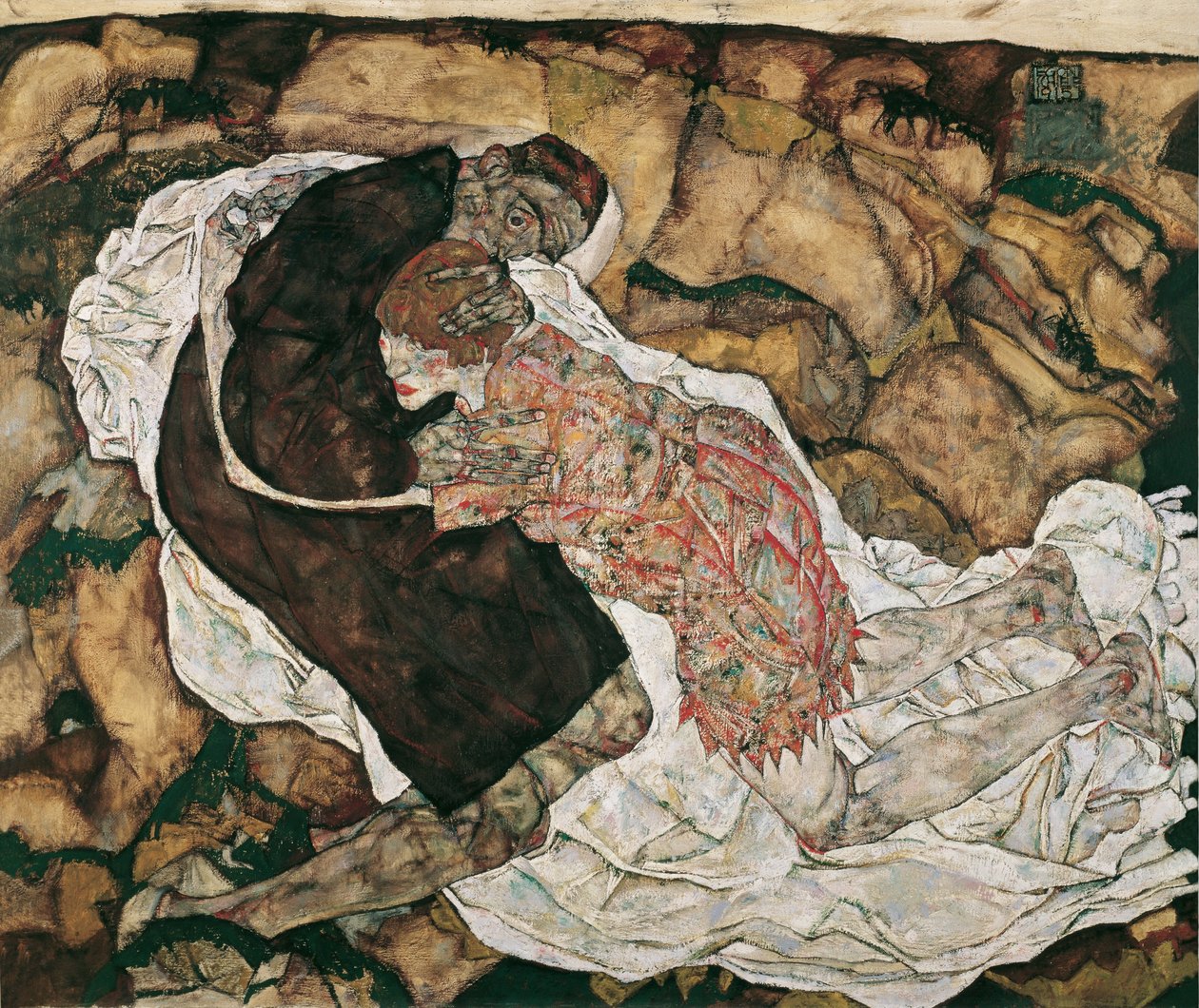 Døden og jomfruen av Egon Schiele
