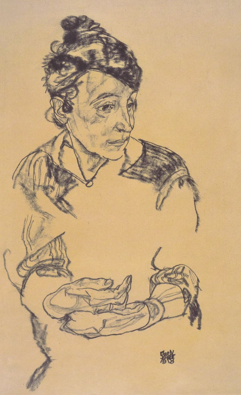 Kunstnerens mor av Egon Schiele