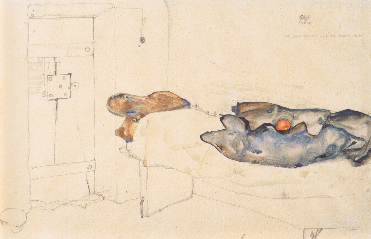 Den ene oransjen var det eneste lyset av Egon Schiele