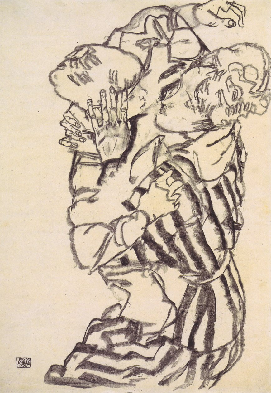Edith Schiele med nevøen av Egon Schiele